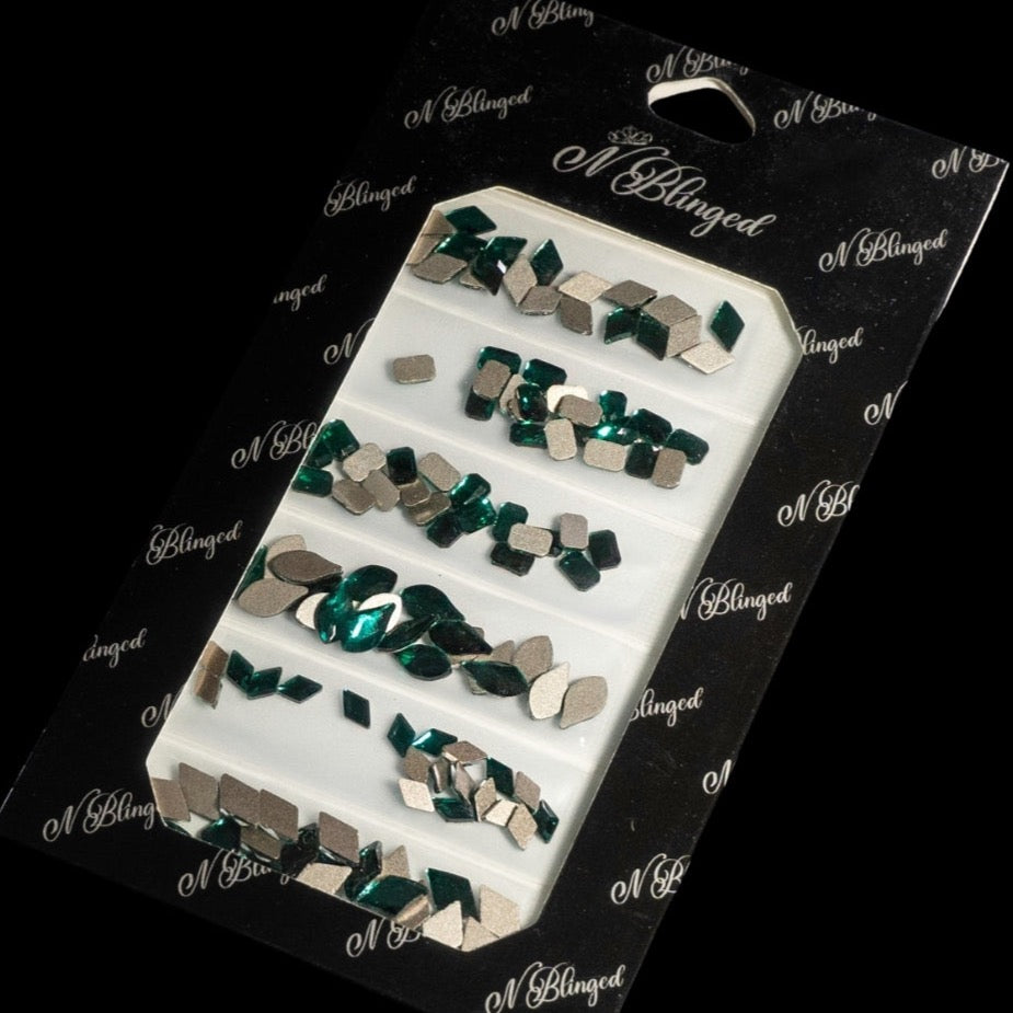 Emerald Green Stone Pack Flames & Rhombus