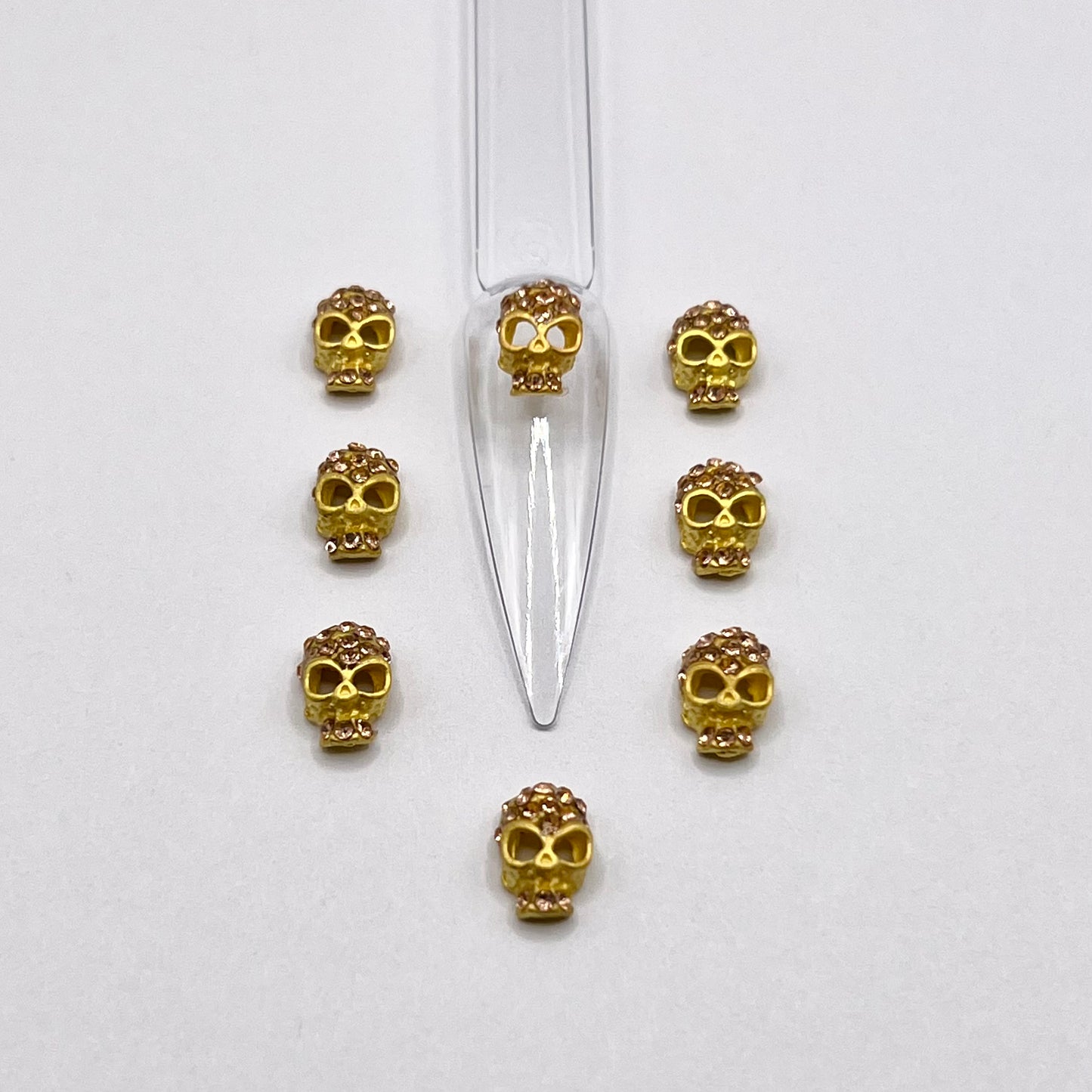 Skull Face with Rosegold Stones