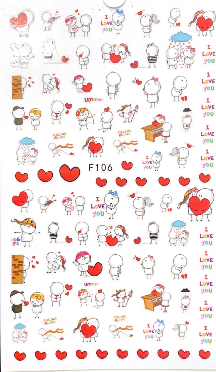 Stick Figure Stickers F106