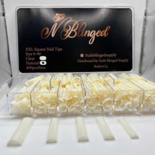 C Curve XXL SQUARE TIPS Natural