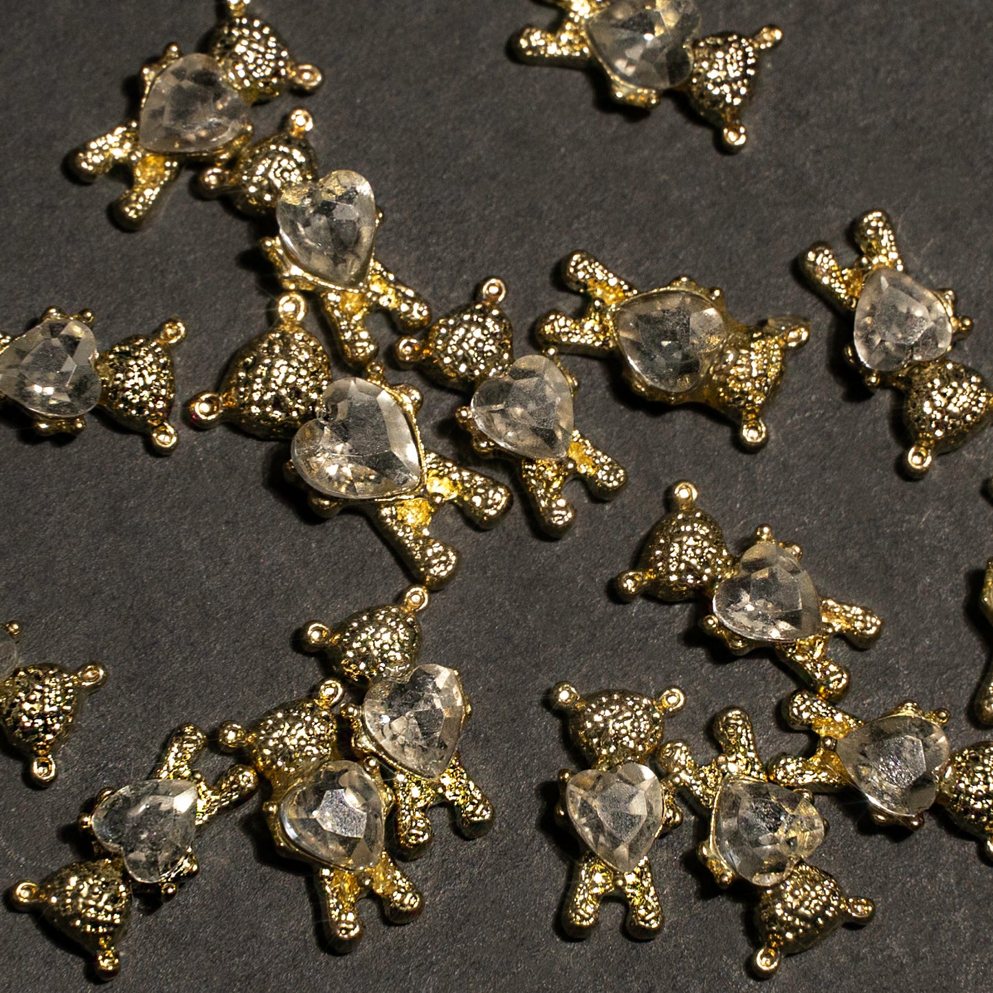 Clear Heart Gold Bears