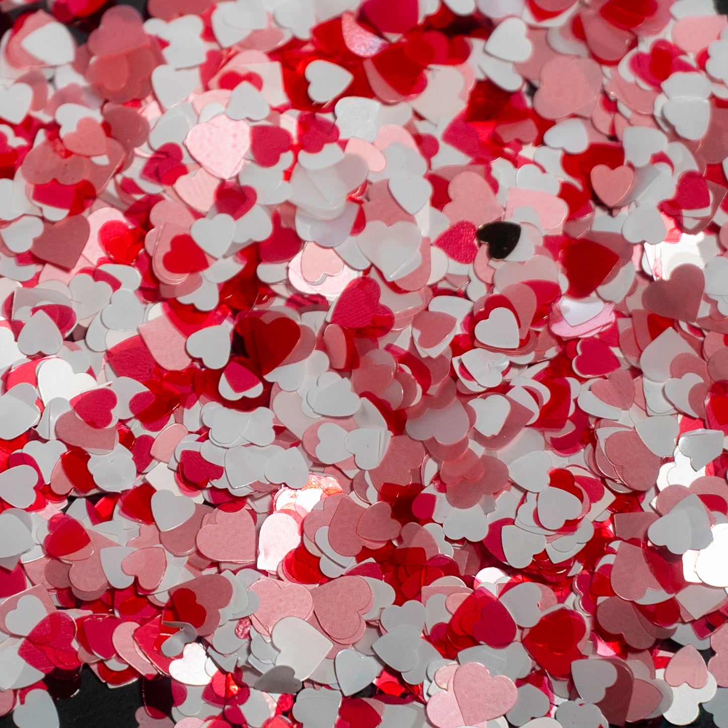 Heart Glitter Red,Pink and White