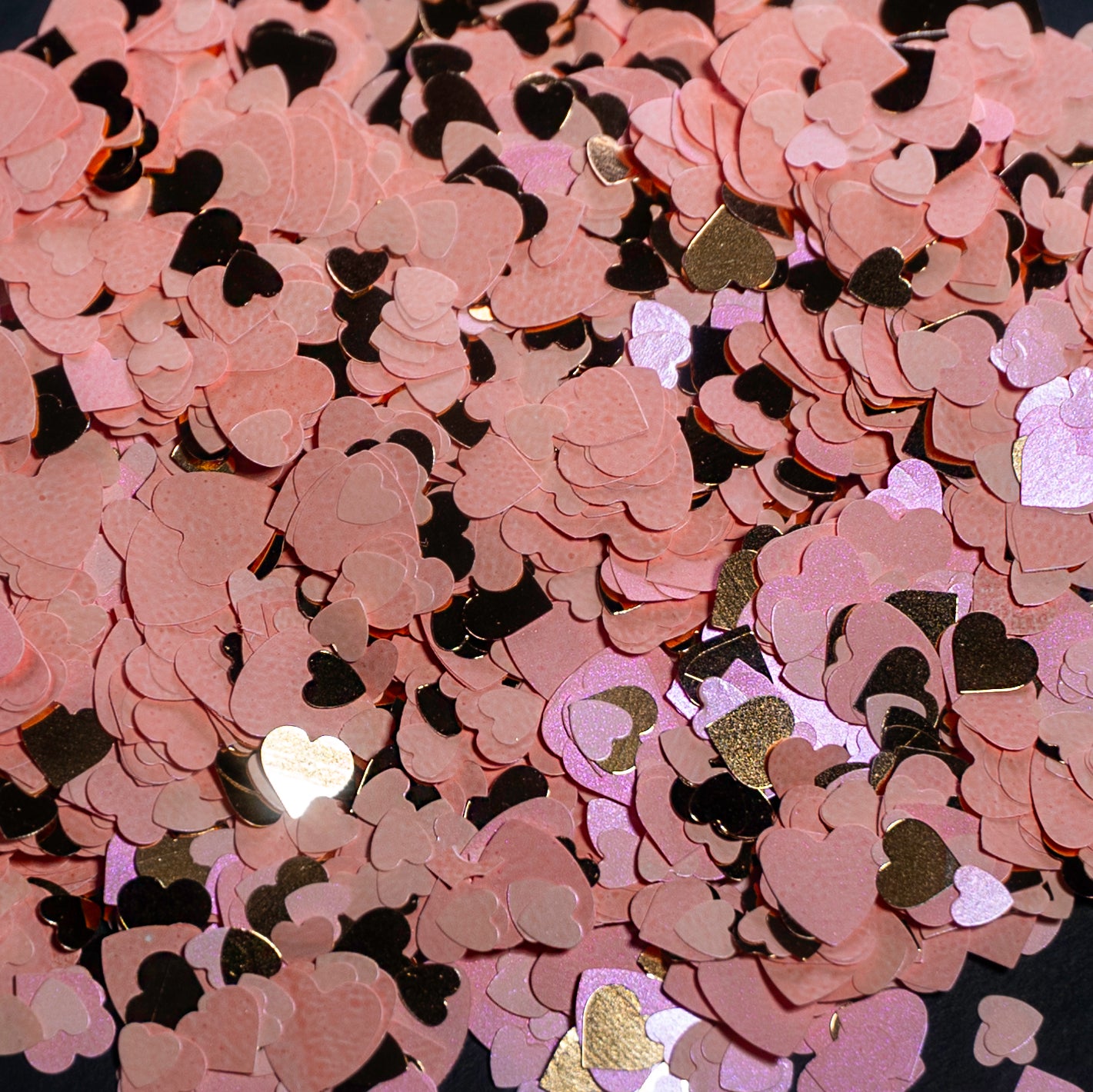 Pink and Gold Glitter Hearts