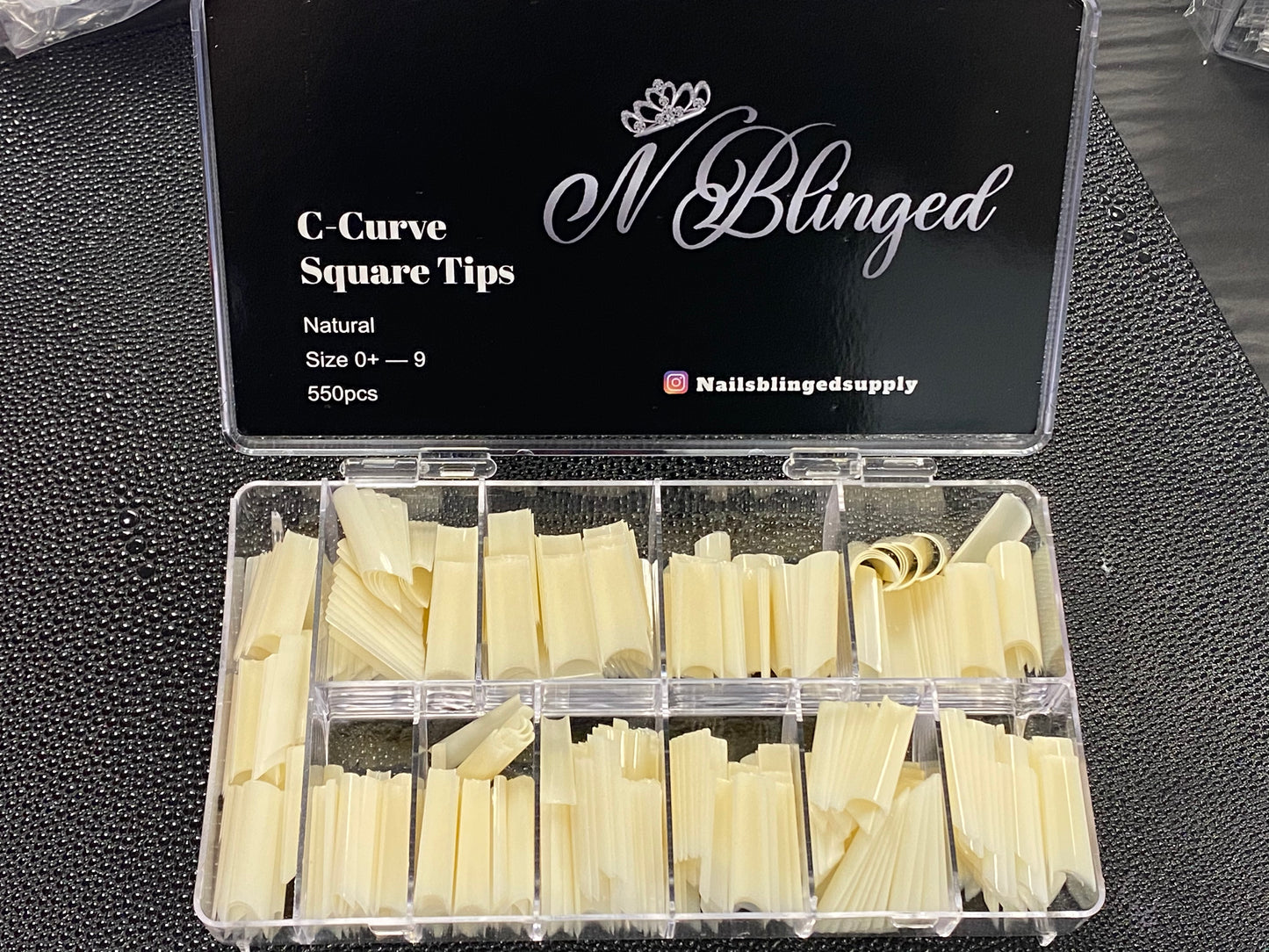NB C Curve Square Tips Natural