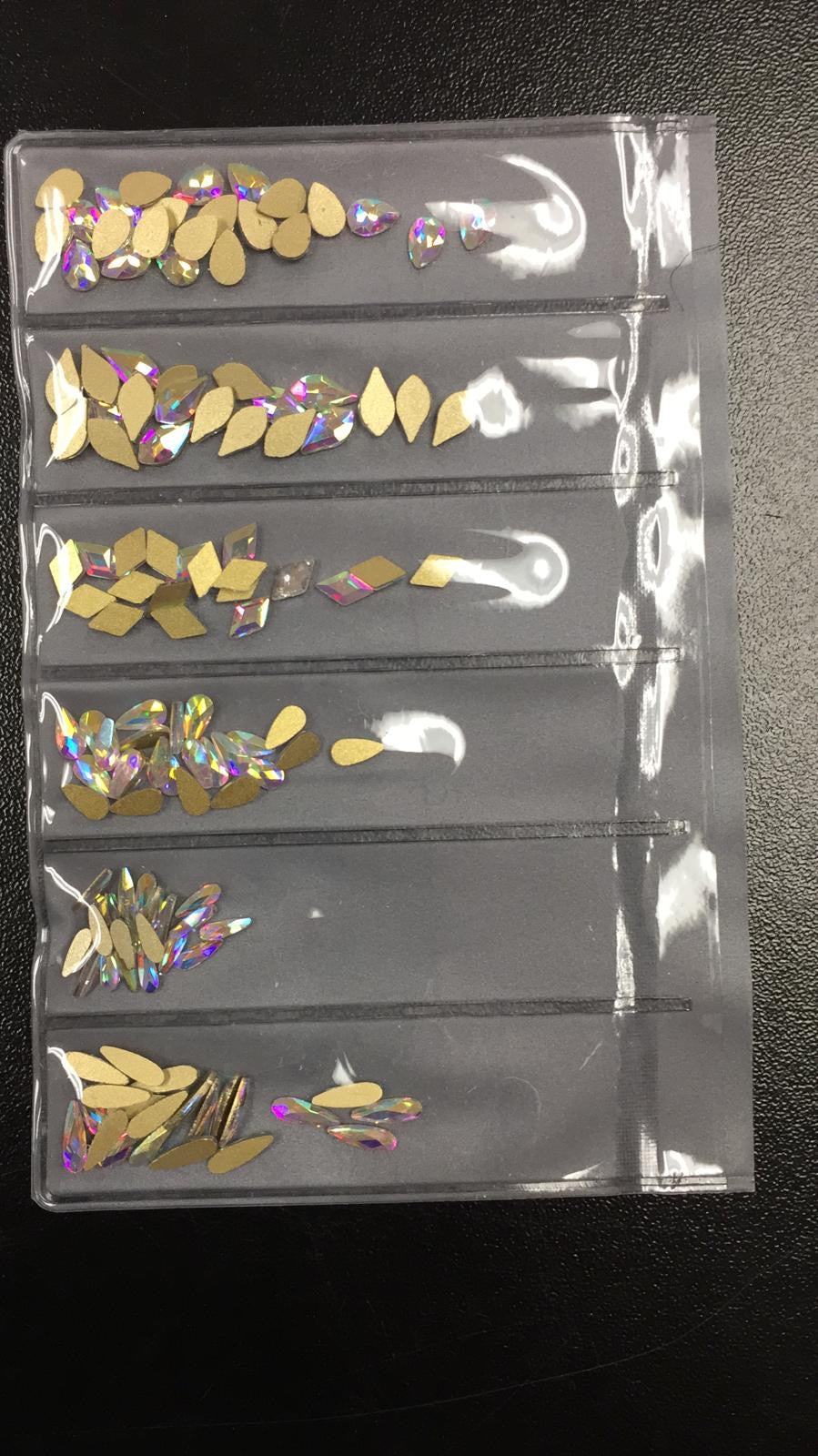 Mixed Imitation Stones (Tear Drops, Flames)