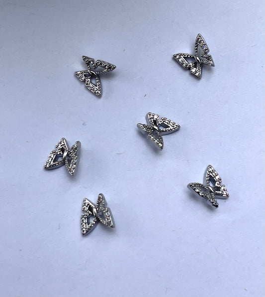 Butterfly with Stones 8pcs