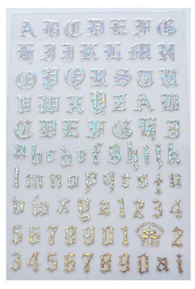 English Letters and Numbers