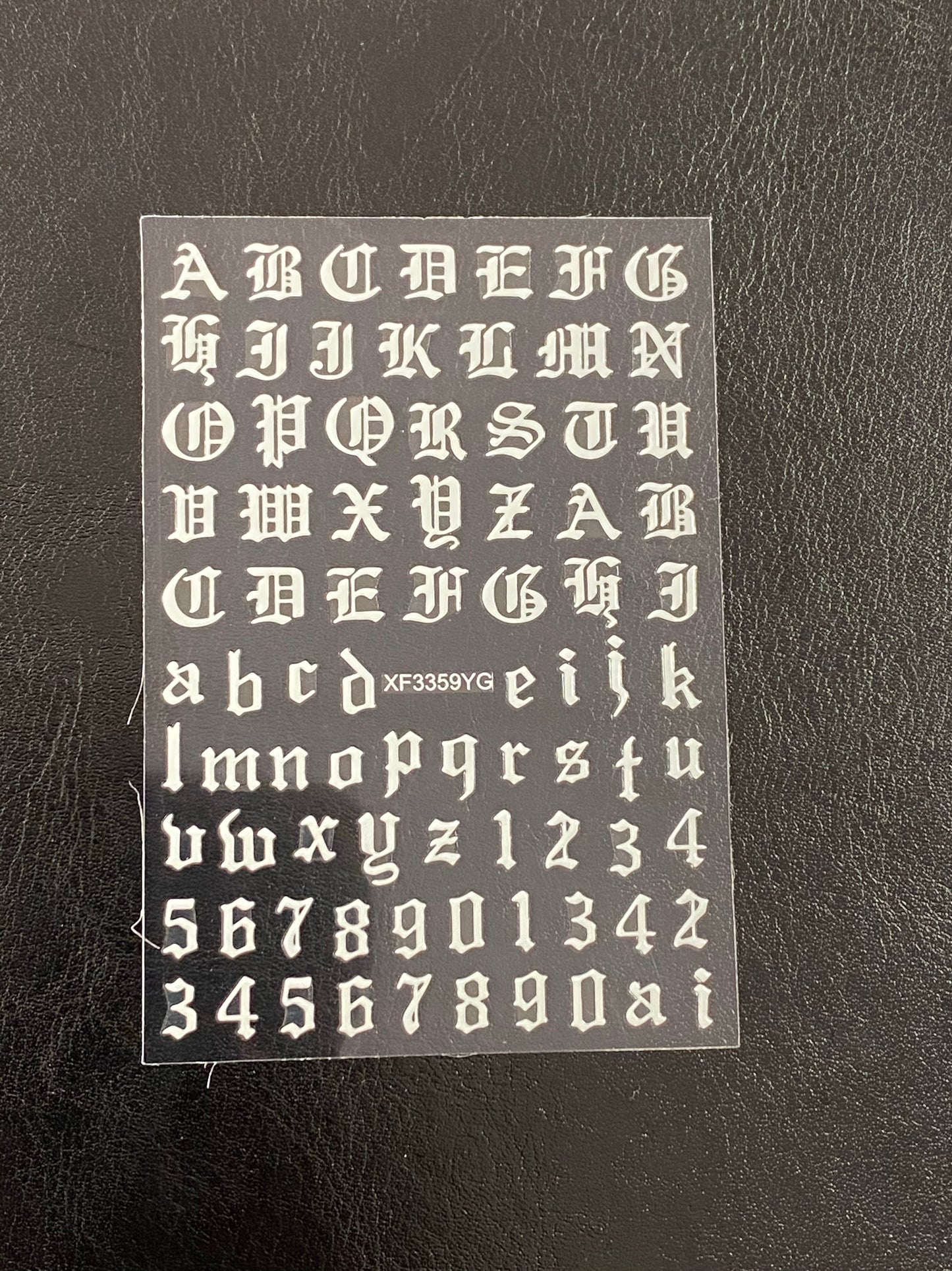 English Letters and Numbers