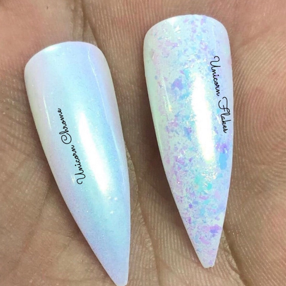 Copos de unicornio y cromo de unicornio