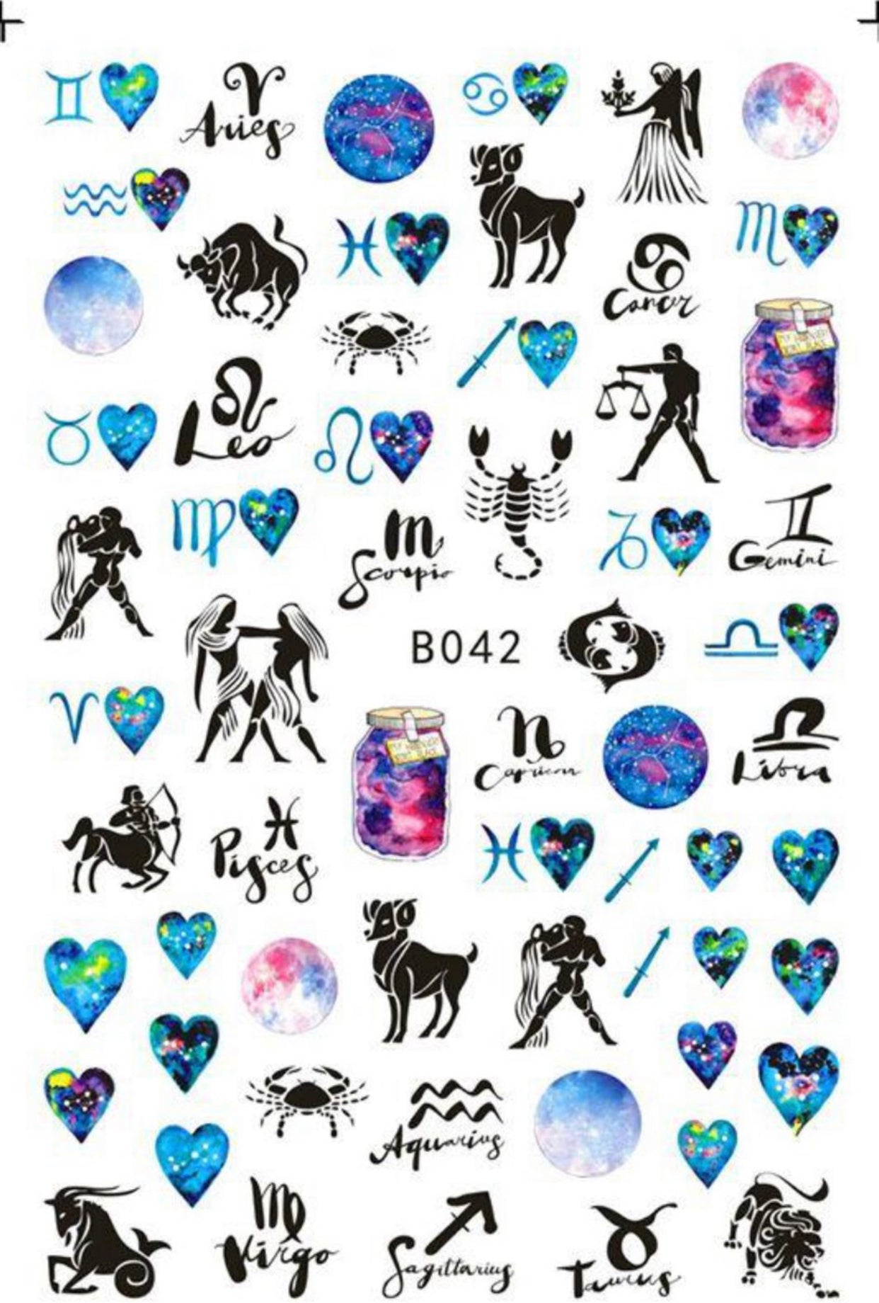 Zodiac Stickers B042
