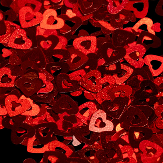 Red Mix Heart Glitter