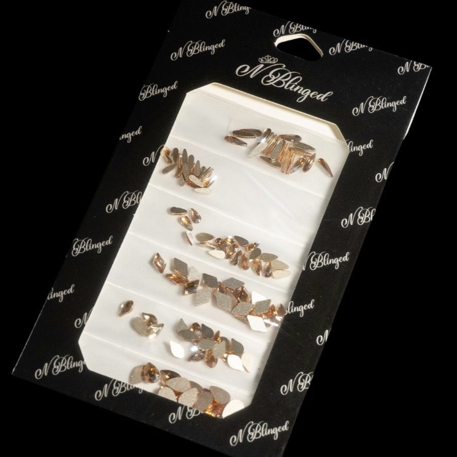 Light Gold Mix Stones (Teardrops, Pears and Flames)