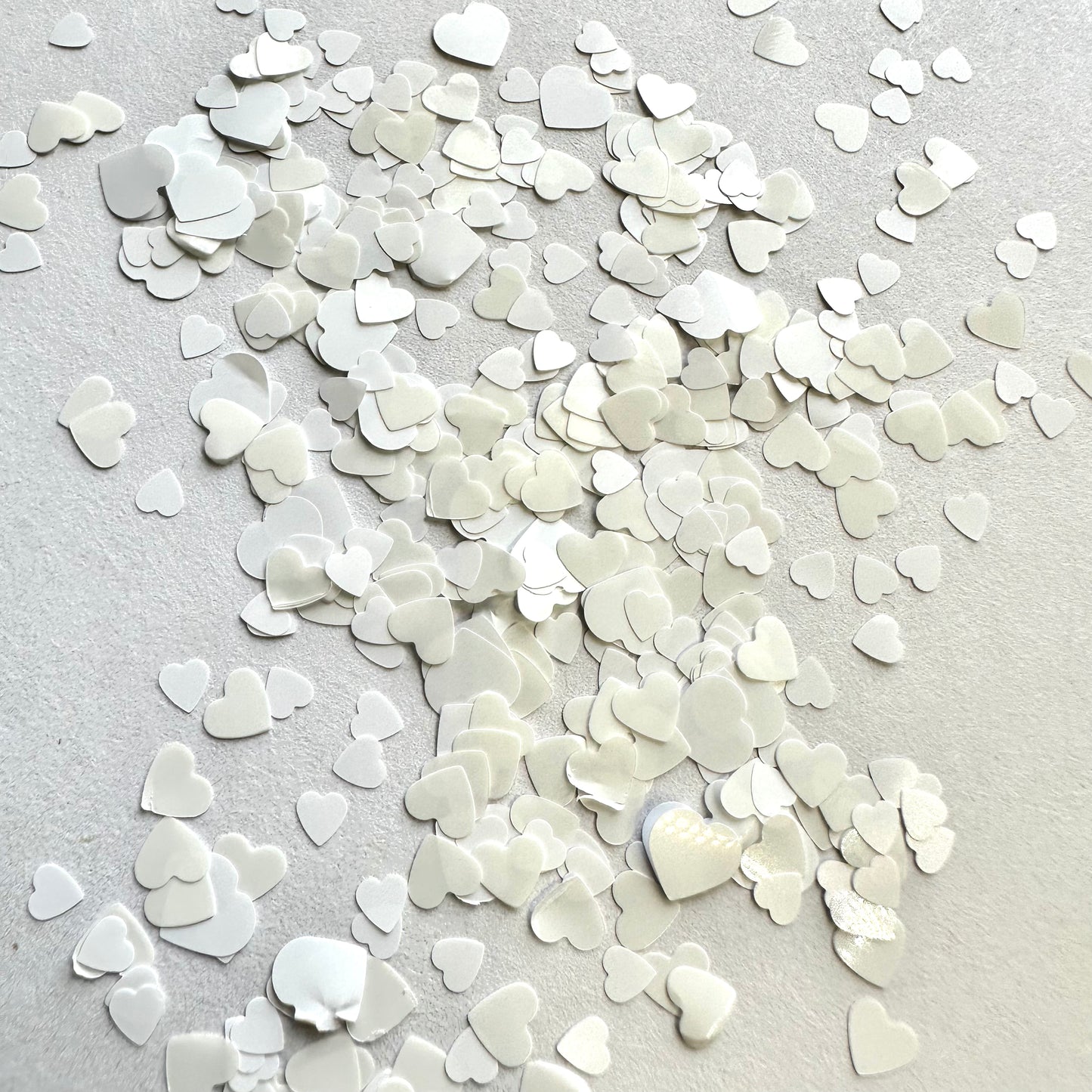 White Hearts Glitter