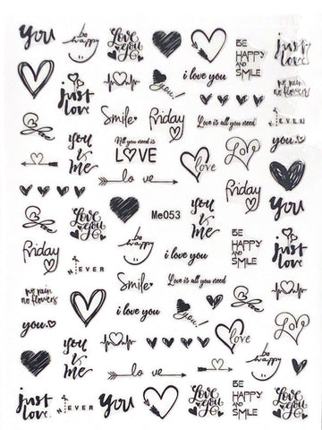 Black Heart Stickers Me053