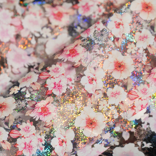 Flower Foil Pink and white