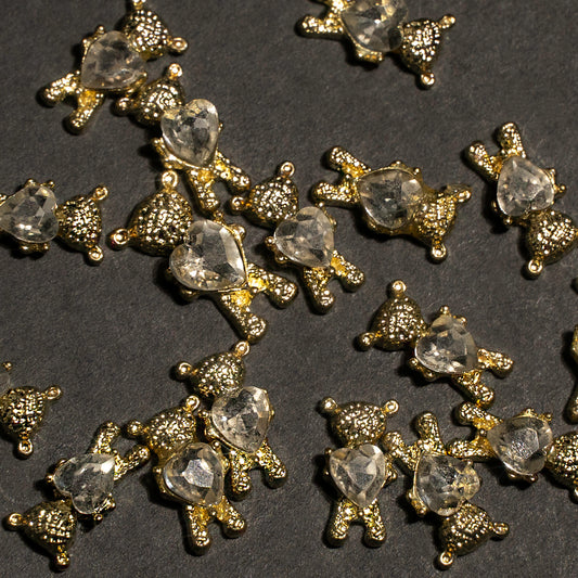 Clear Heart Gold Bears