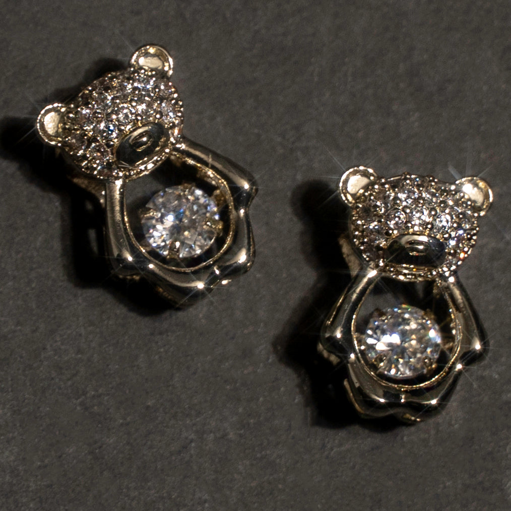 Oso de diamantes dorados