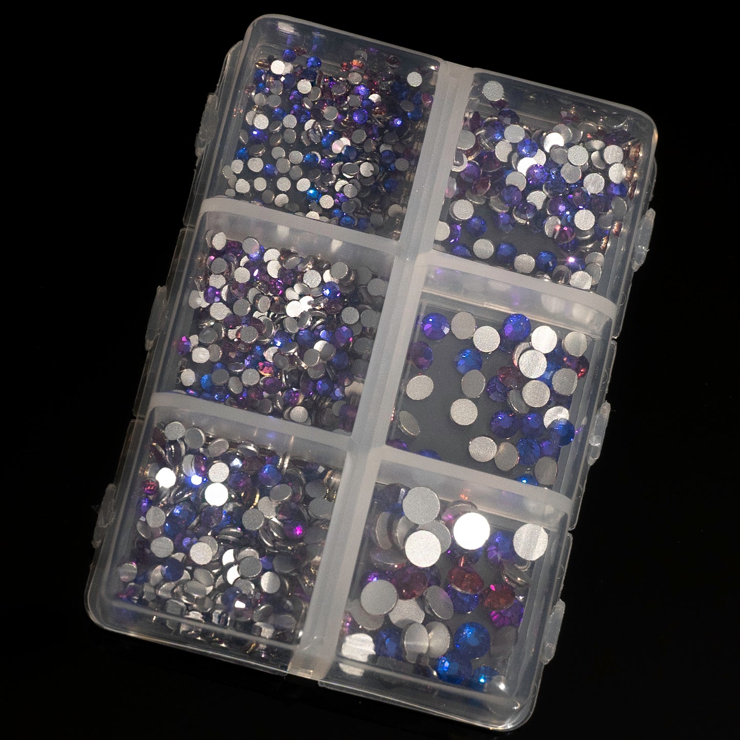 Piedras azules púrpuras