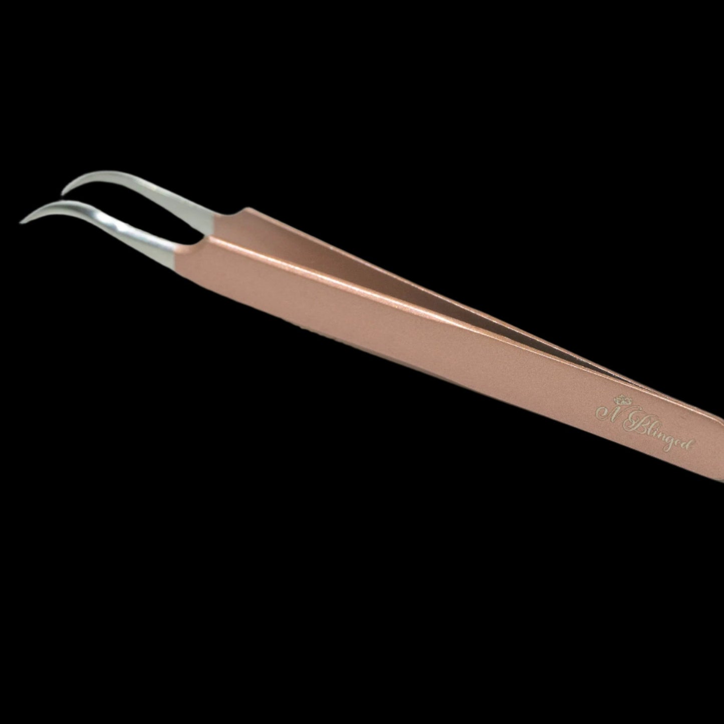 Pinzas curvas de oro rosa
