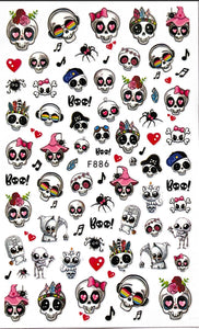 skull sticker F886