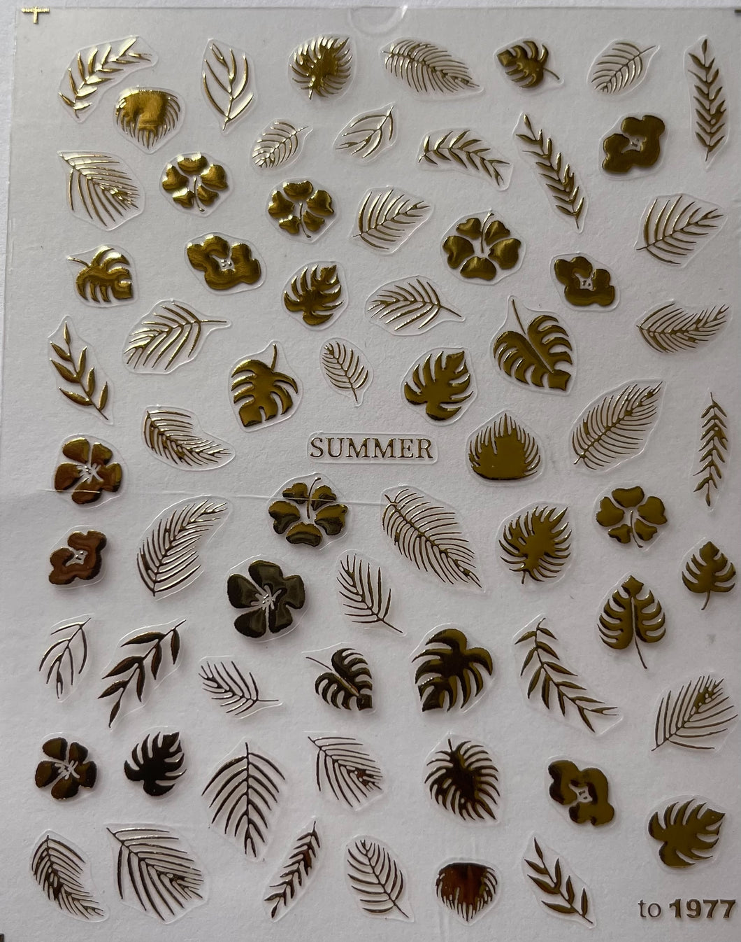 Gold Chrome Leafs Stickers