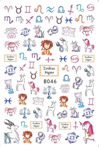 Zodiac Stickers B046