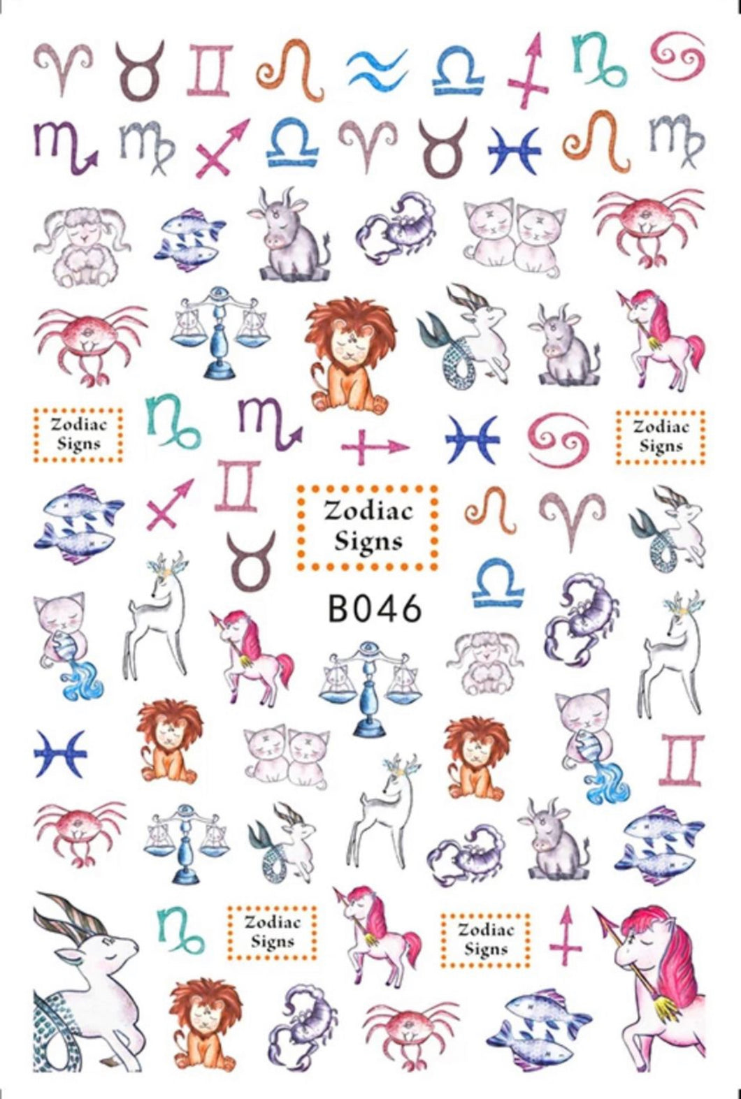 Zodiac Stickers B046