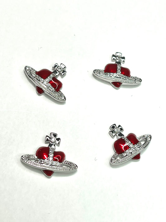 Space Red Hearts