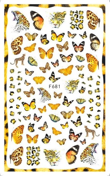 Pegatina de mariposa leopardo