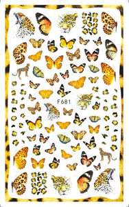Leopard Butterfly Sticker