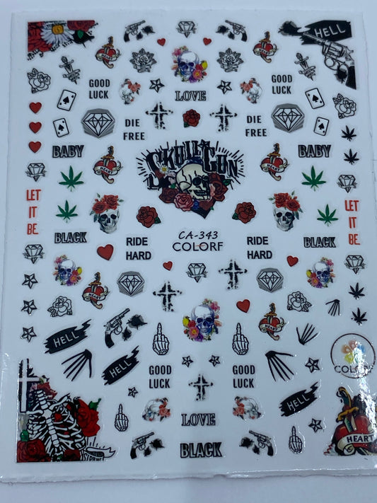 Skull Sticker 343
