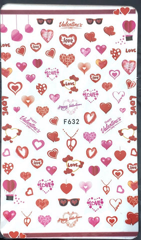 Red Heart Stickers F632 – Nails Blinged Supply