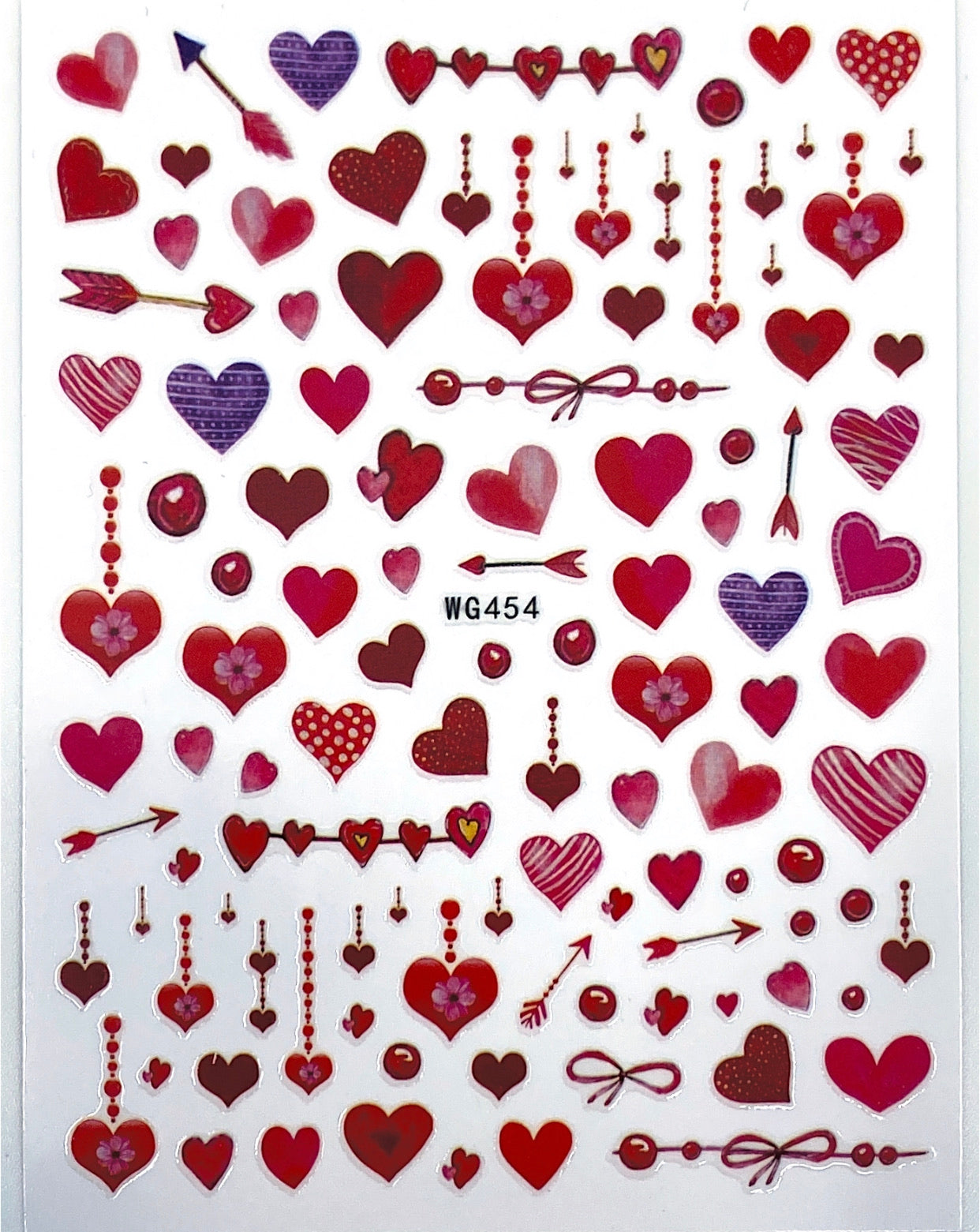 Pegatinas de corazones rojos WG454