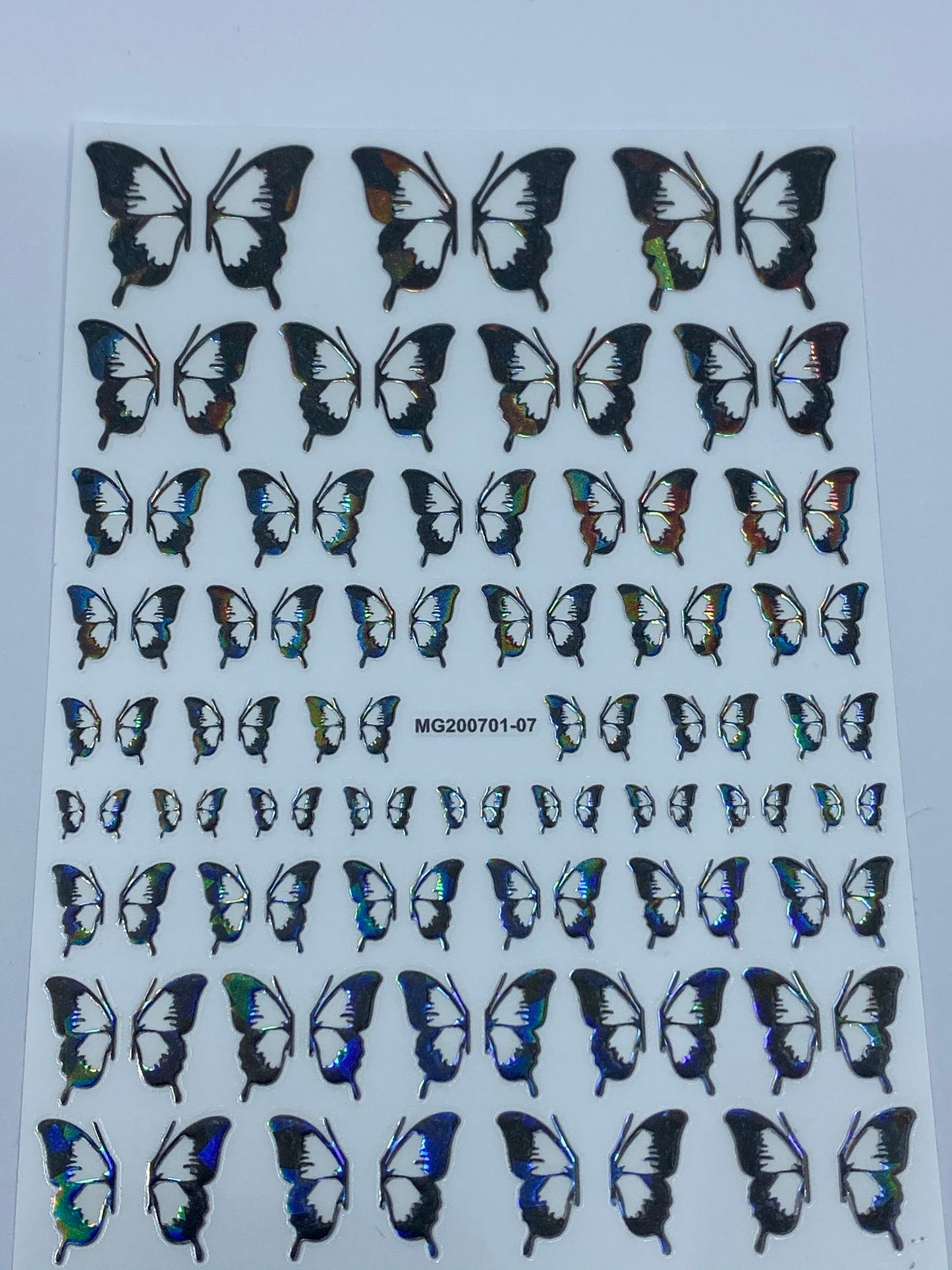 Mariposa holográfica de carbón MG07