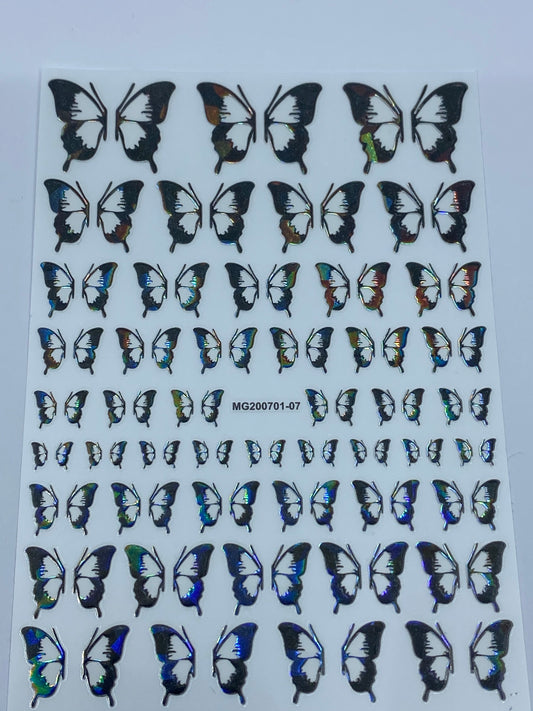 Charcoal Holographic Butterfly MG07
