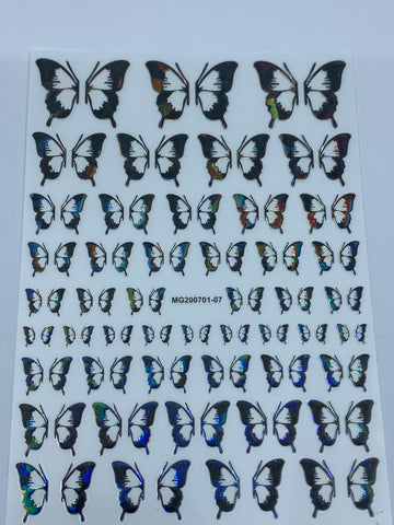 Charcoal Holographic Butterfly MG07