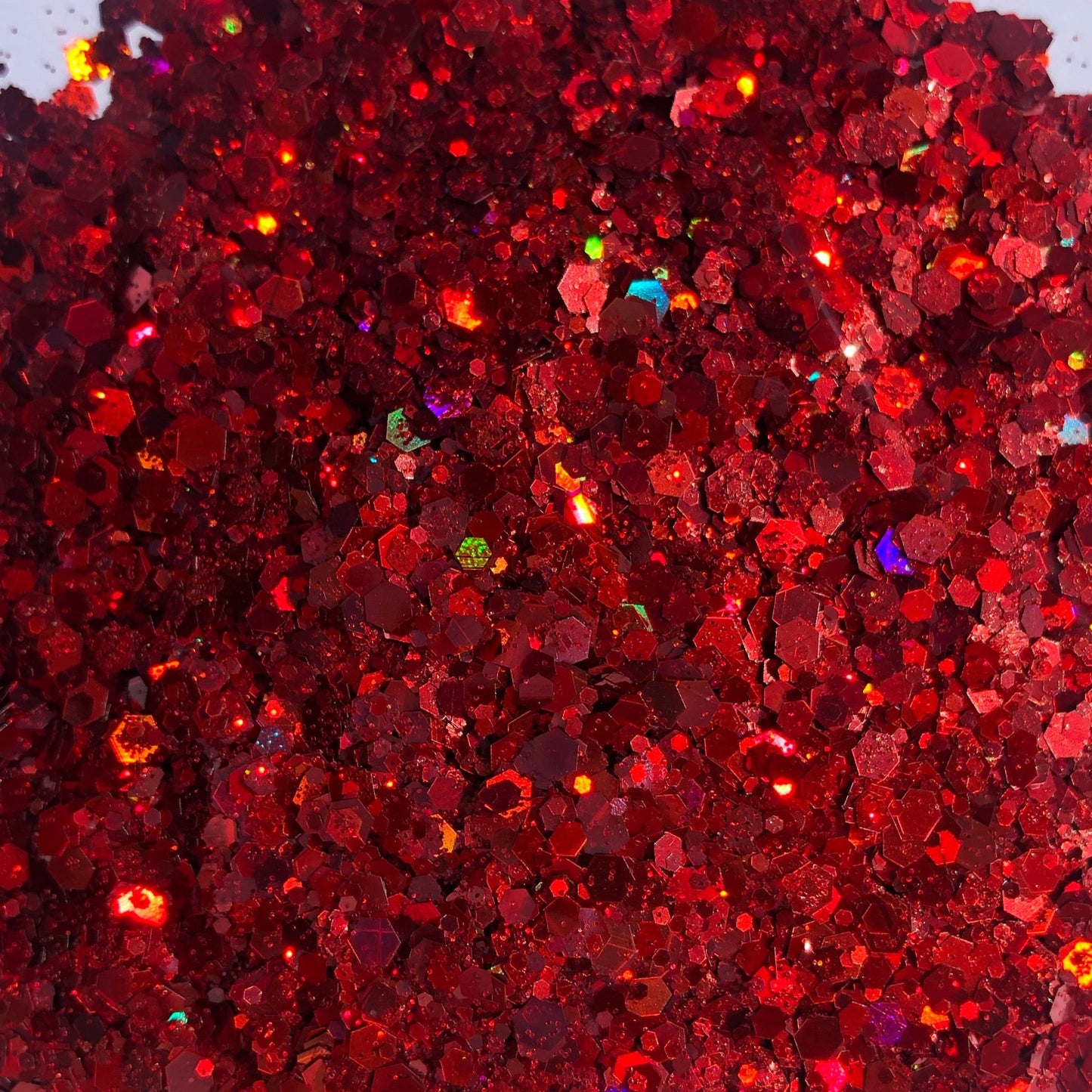 Brillantina gruesa roja